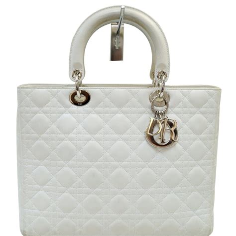 white christian dior bag